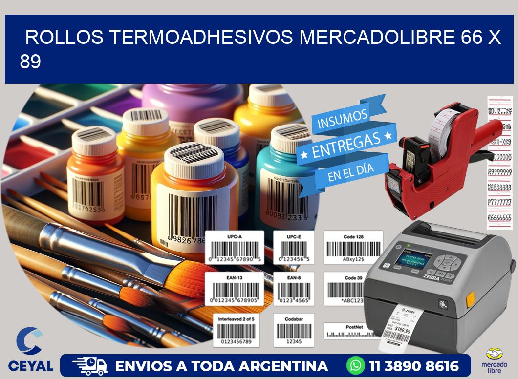 ROLLOS TERMOADHESIVOS MERCADOLIBRE 66 x 89