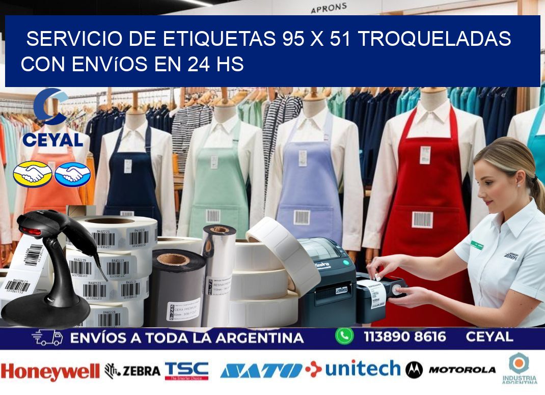 Servicio de etiquetas 95 x 51 troqueladas con envíos en 24 hs