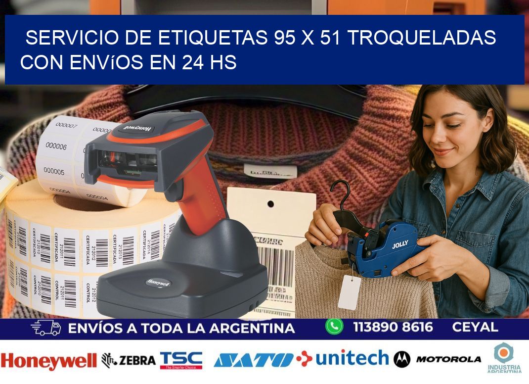 Servicio de etiquetas 95 x 51 troqueladas con envíos en 24 hs