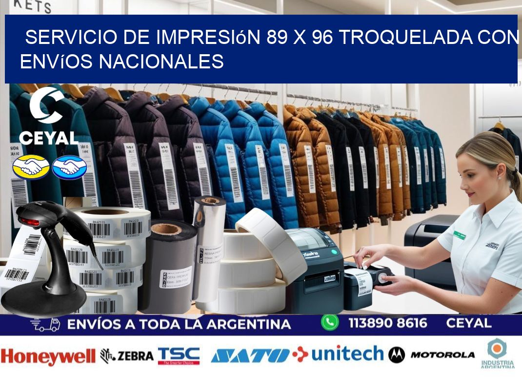 Servicio de impresión 89 x 96 troquelada con envíos nacionales