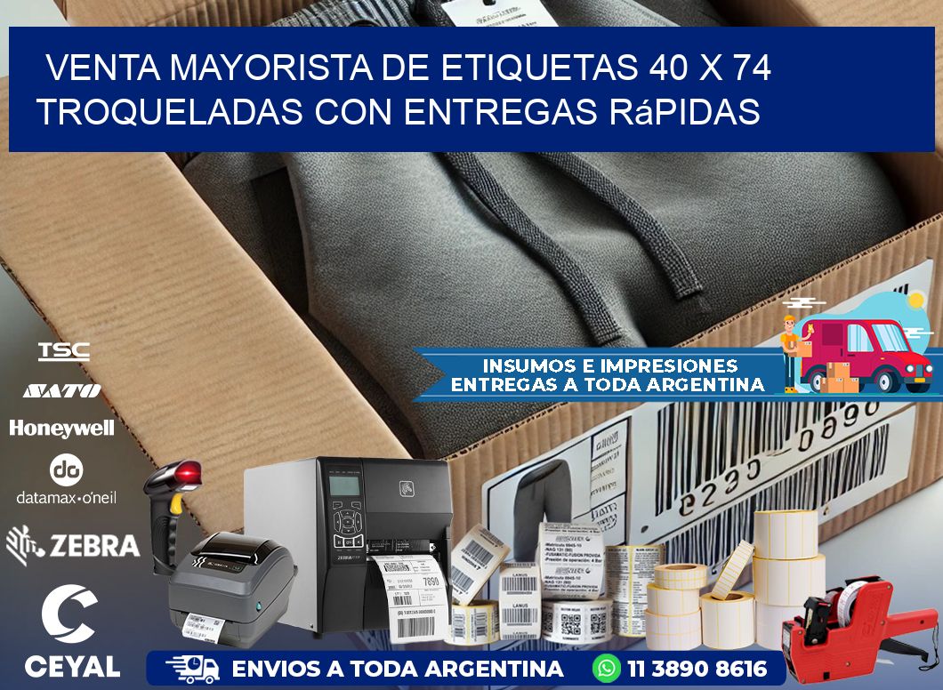Venta mayorista de etiquetas 40 x 74 troqueladas con entregas rápidas