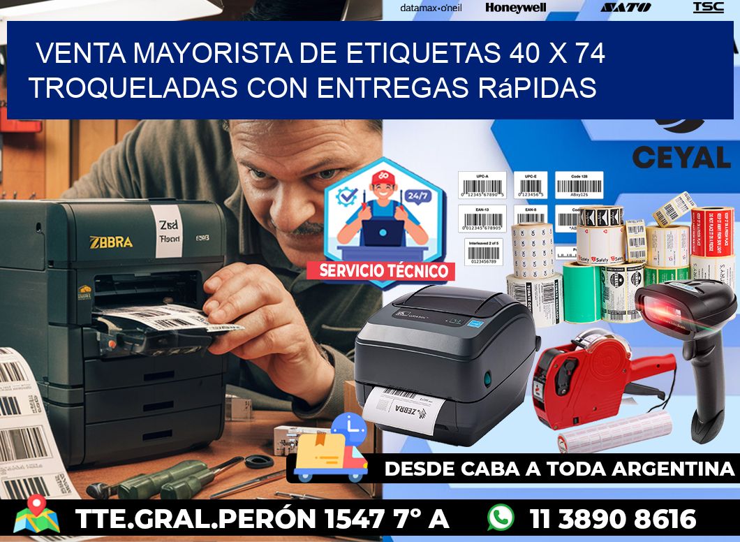 Venta mayorista de etiquetas 40 x 74 troqueladas con entregas rápidas