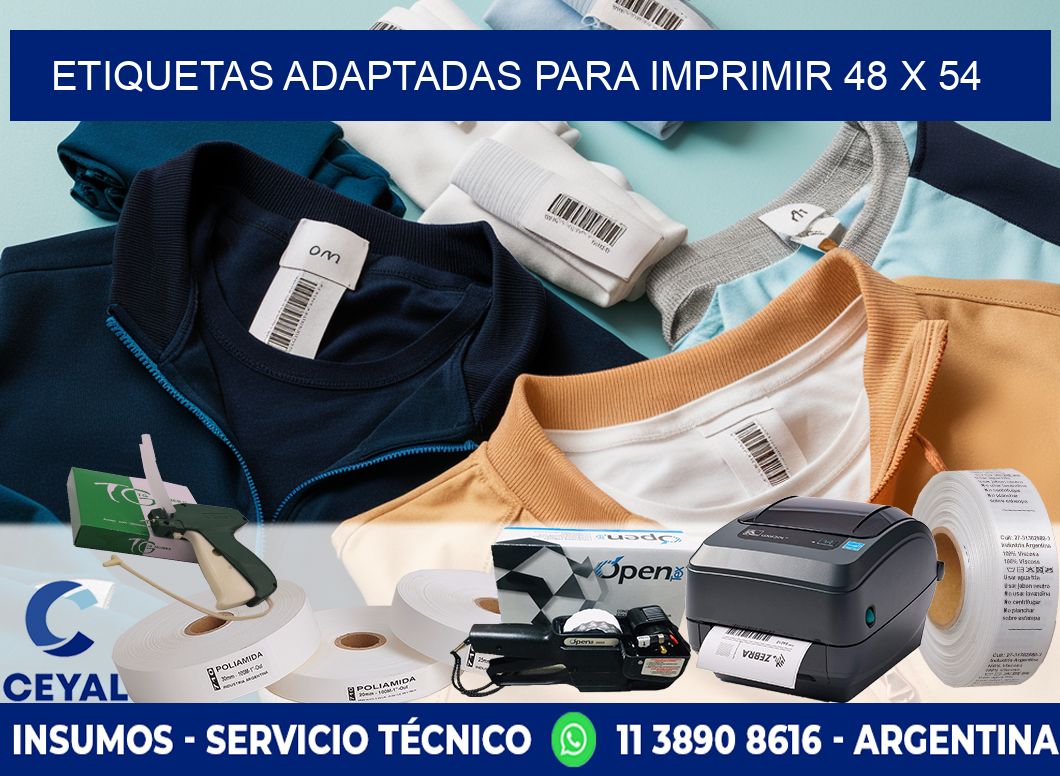 etiquetas adaptadas para imprimir 48 x 54