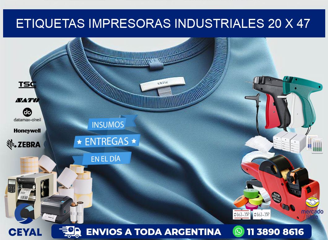 etiquetas impresoras industriales 20 x 47
