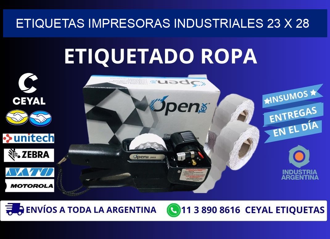 etiquetas impresoras industriales 23 x 28