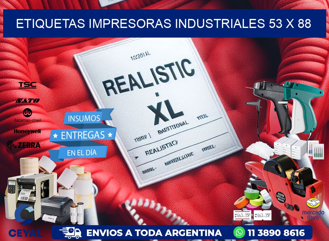 etiquetas impresoras industriales 53 x 88