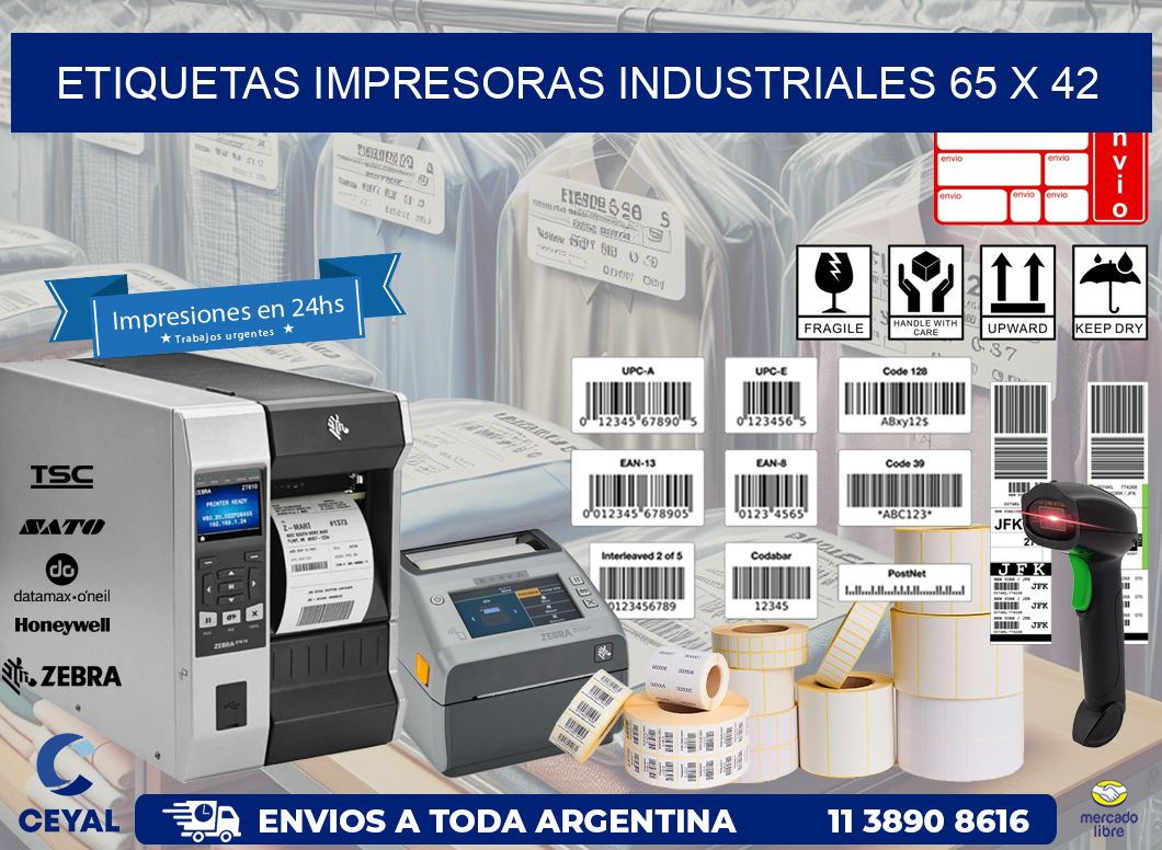 etiquetas impresoras industriales 65 x 42