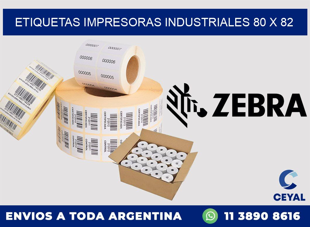 etiquetas impresoras industriales 80 x 82