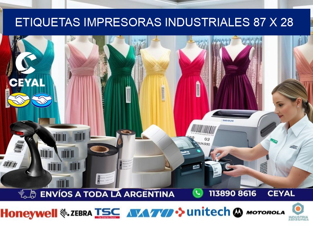 etiquetas impresoras industriales 87 x 28