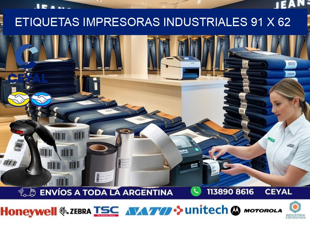 etiquetas impresoras industriales 91 x 62