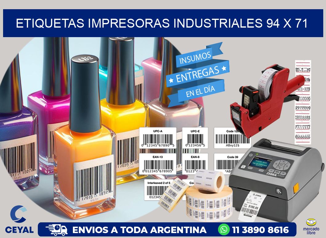etiquetas impresoras industriales 94 x 71