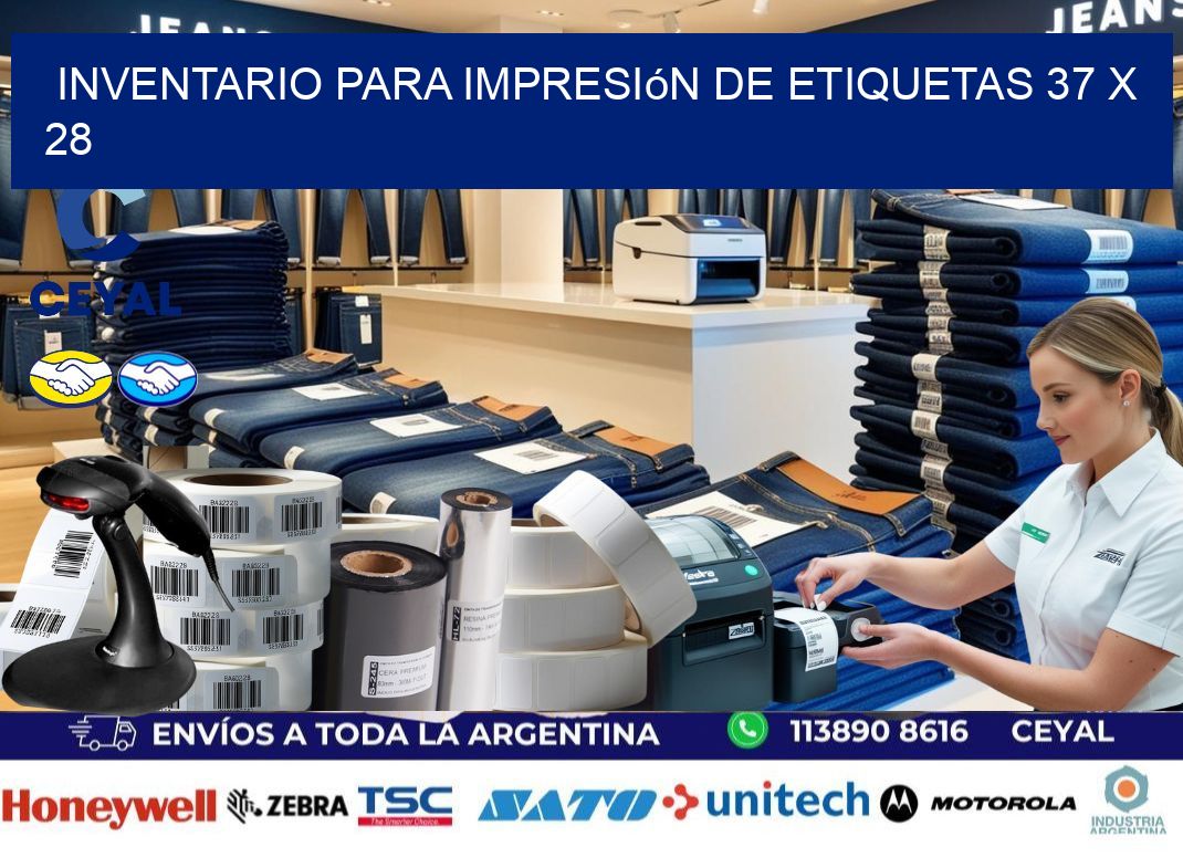 inventario para impresión de etiquetas 37 x 28