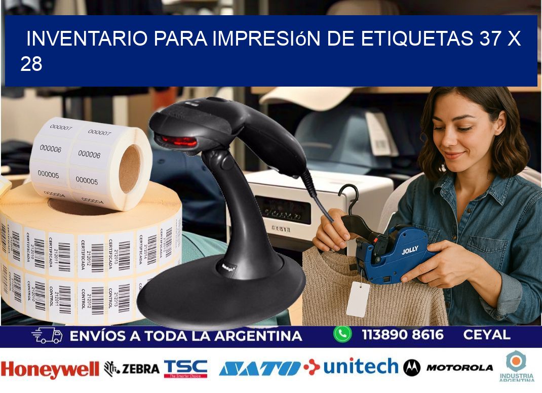 inventario para impresión de etiquetas 37 x 28