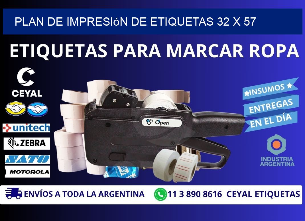 plan de impresión de etiquetas 32 x 57