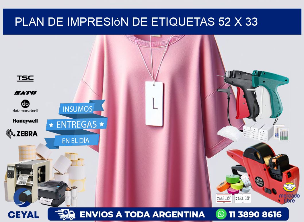 plan de impresión de etiquetas 52 x 33