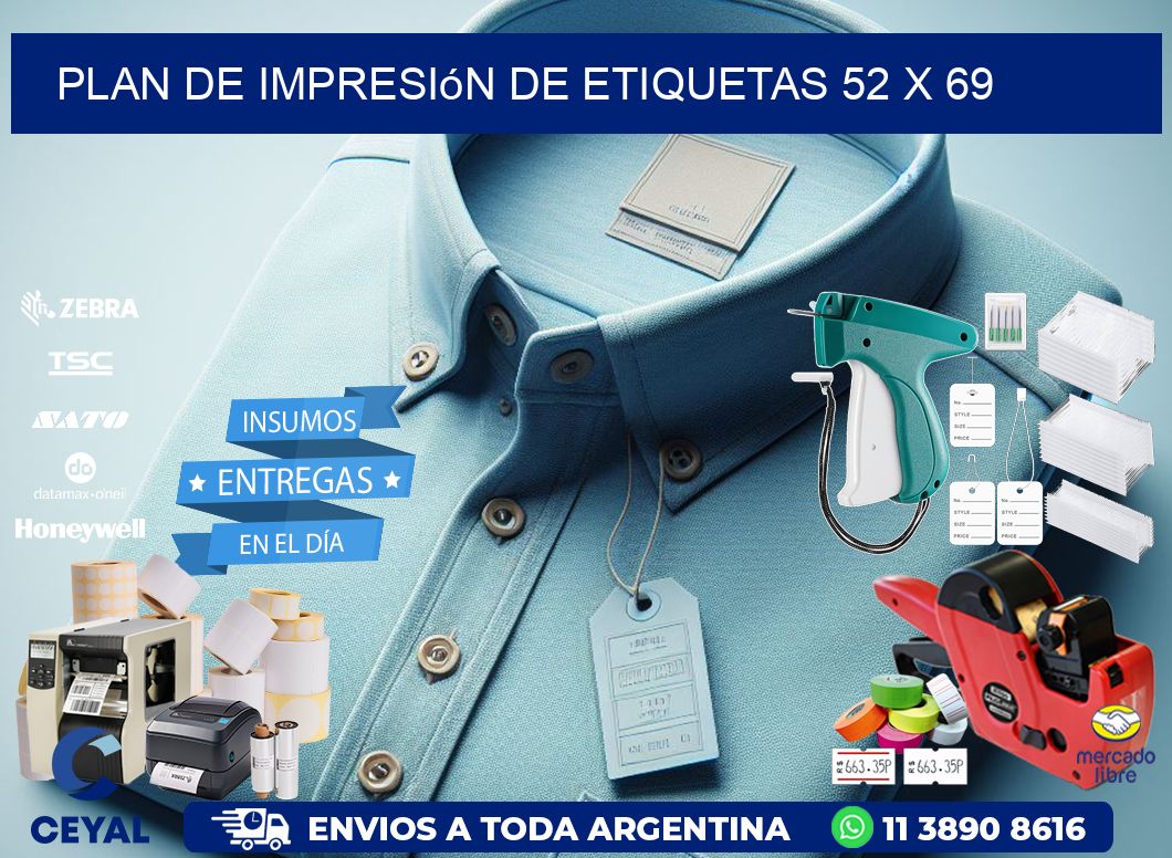 plan de impresión de etiquetas 52 x 69