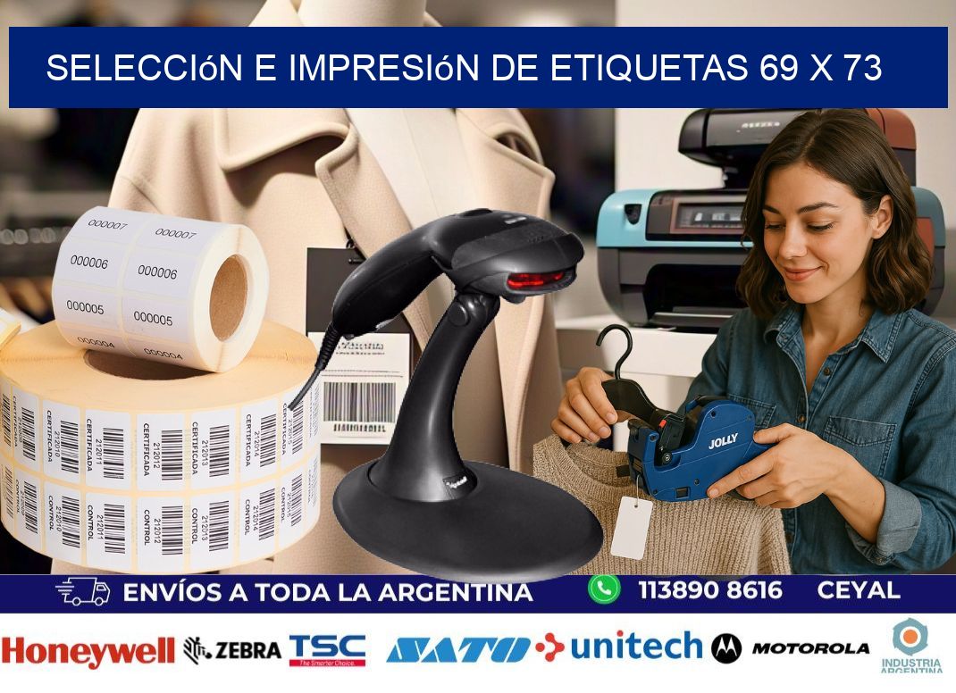 selección e impresión de etiquetas 69 x 73