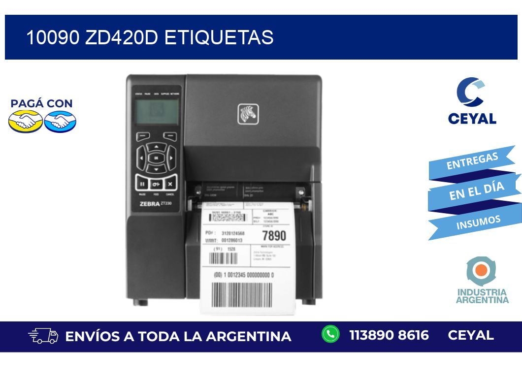 10090 ZD420d etiquetas