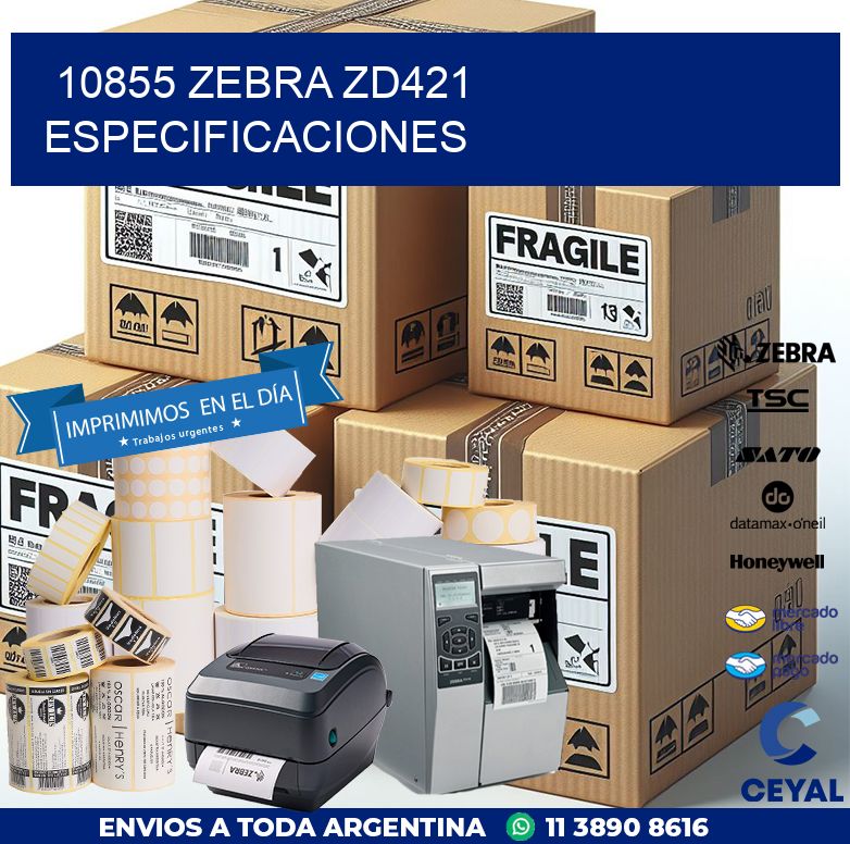 10855 Zebra ZD421 especificaciones