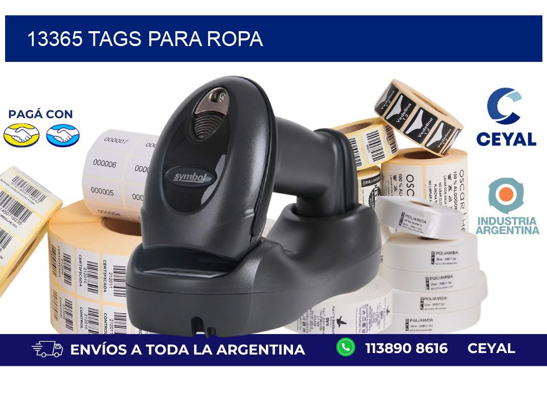 13365 Tags para ropa