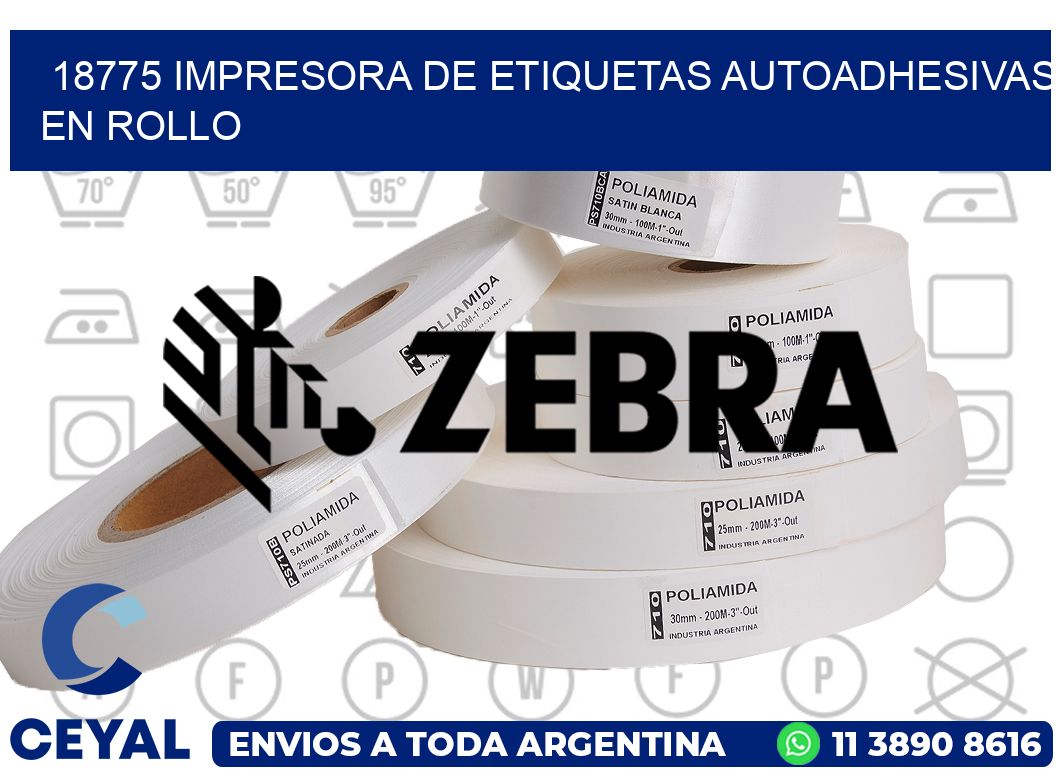 18775 impresora de etiquetas autoadhesivas en rollo
