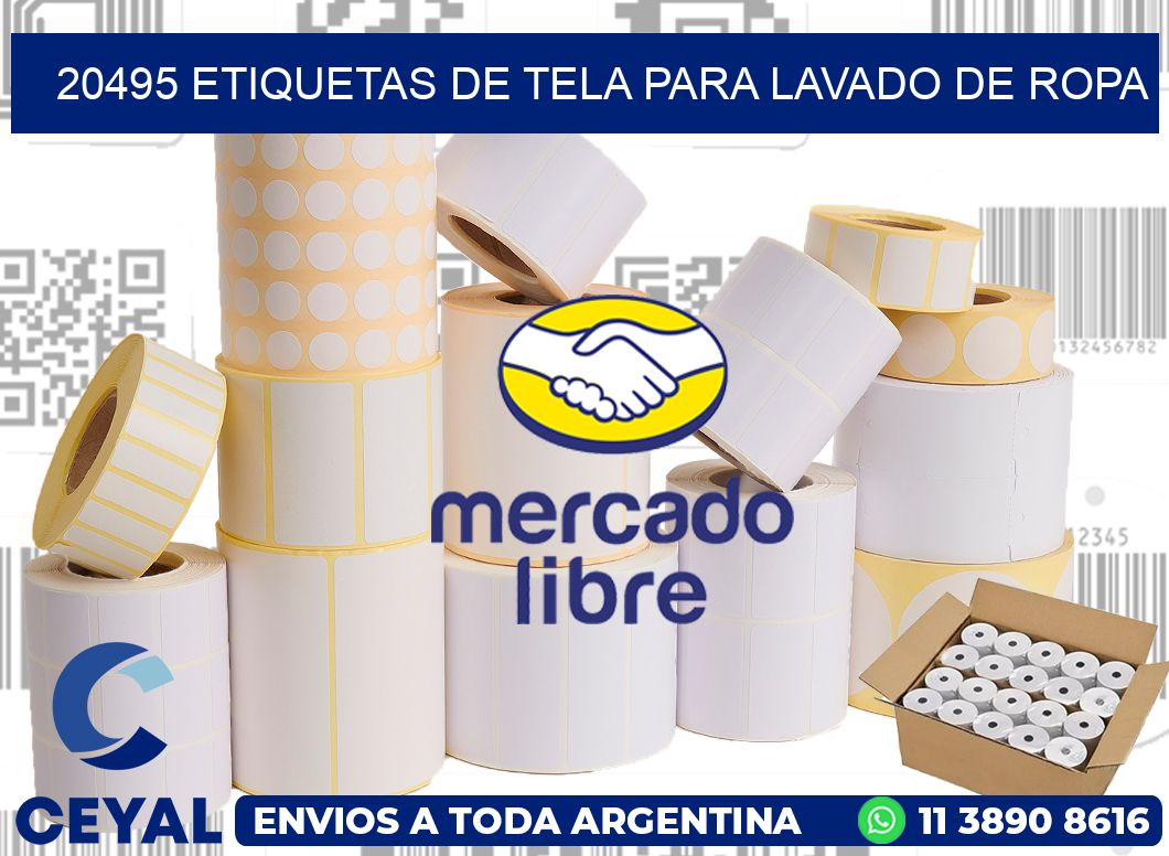 20495 Etiquetas de tela para lavado de ropa