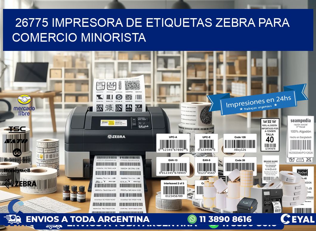 26775 impresora de etiquetas zebra para comercio minorista