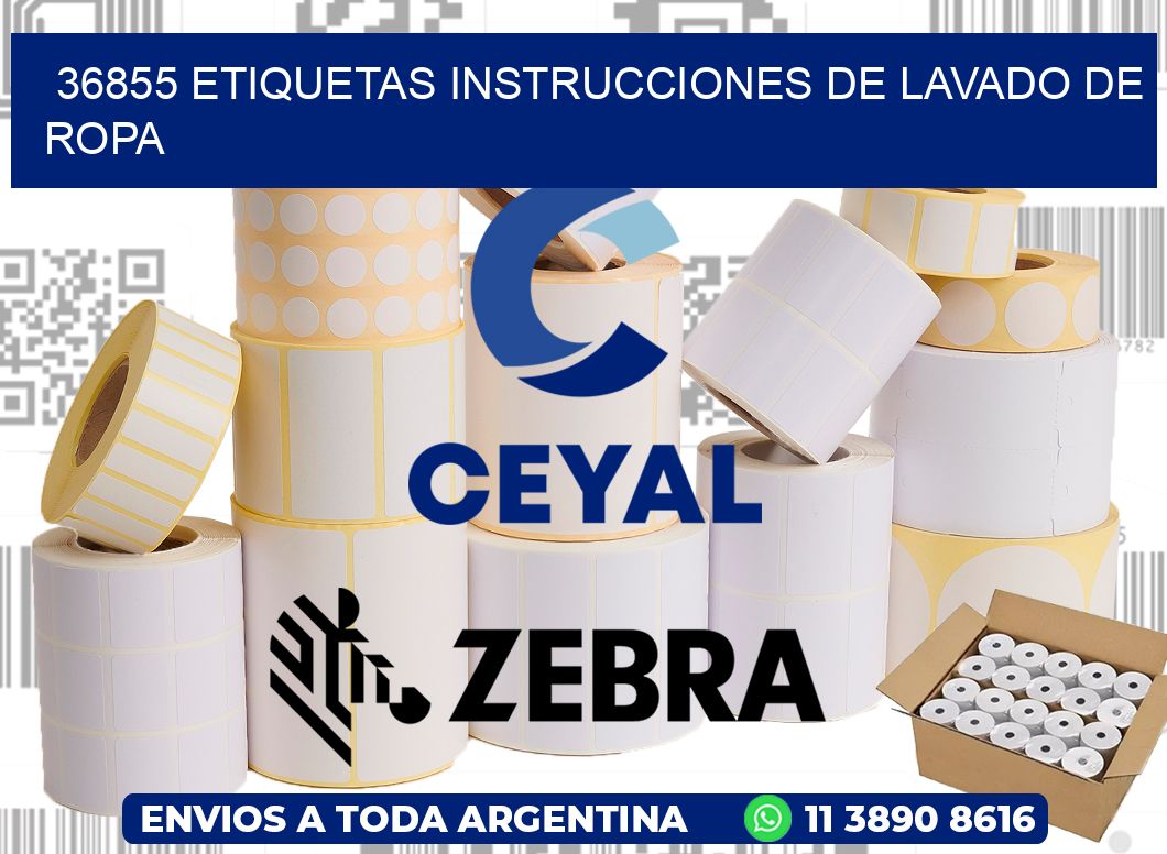36855 etiquetas instrucciones de lavado de ropa