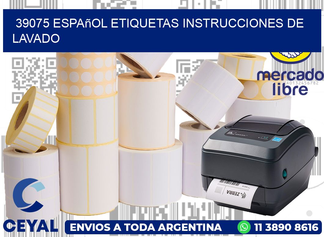 39075 español etiquetas instrucciones de lavado