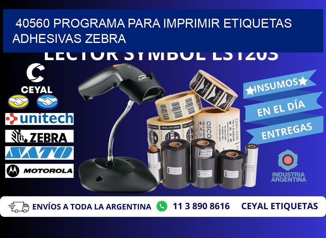 40560 Programa para imprimir etiquetas adhesivas zebra