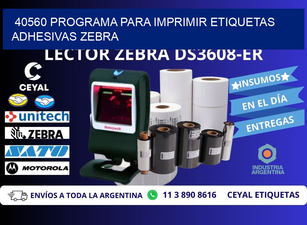 40560 Programa para imprimir etiquetas adhesivas zebra