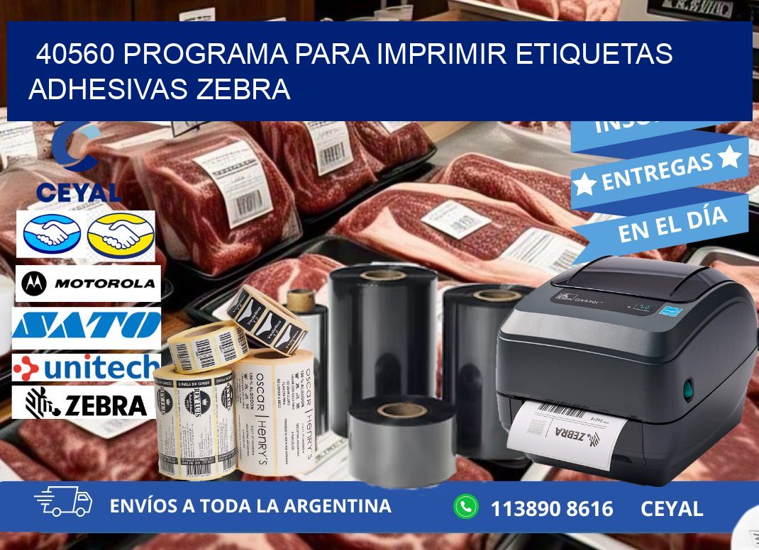 40560 Programa para imprimir etiquetas adhesivas zebra