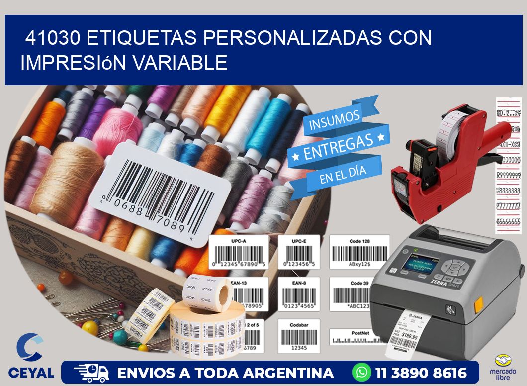 41030 etiquetas personalizadas con impresión variable