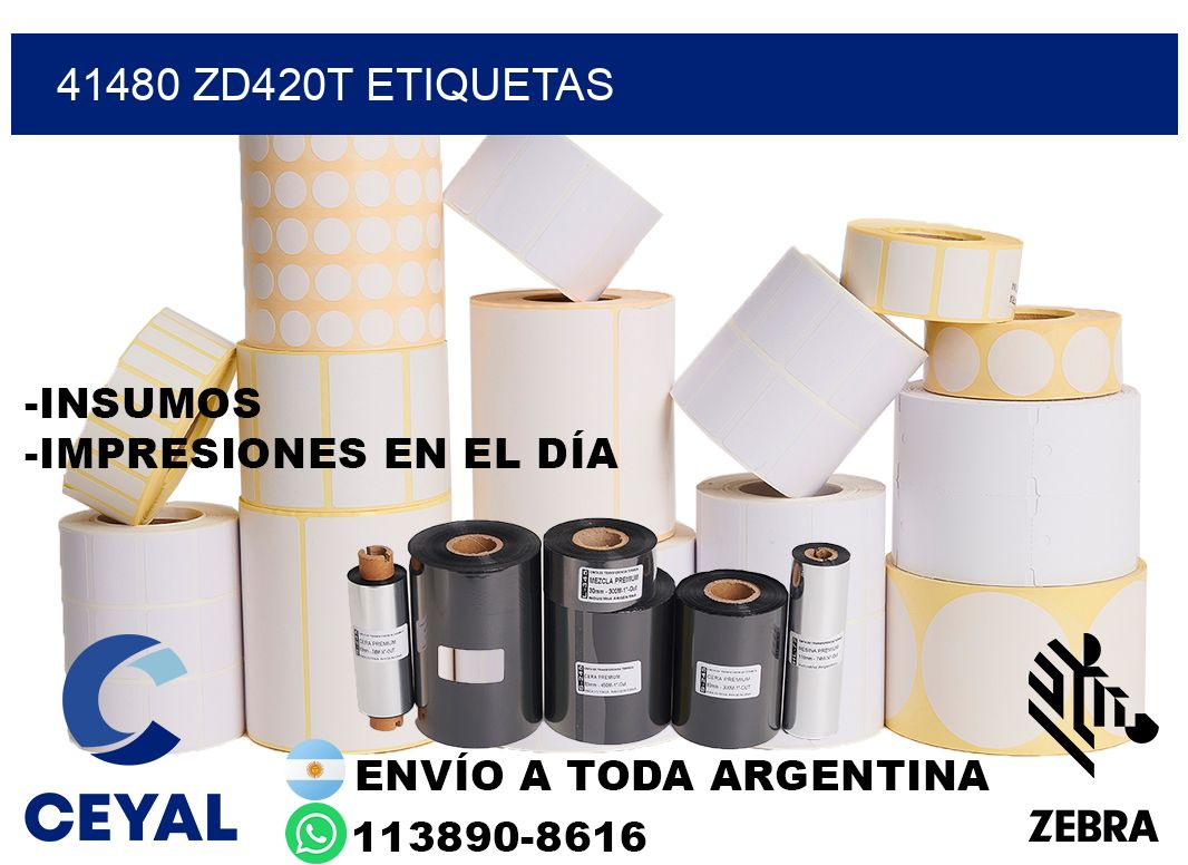 41480 ZD420t etiquetas