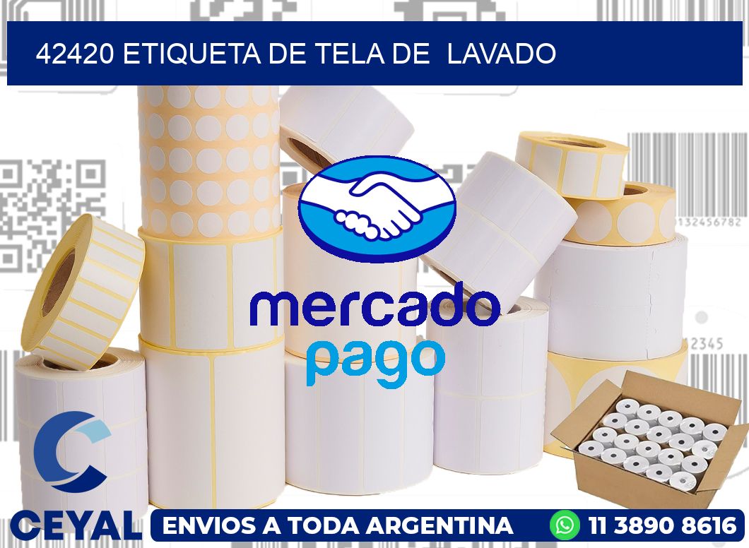 42420 etiqueta de tela de  lavado