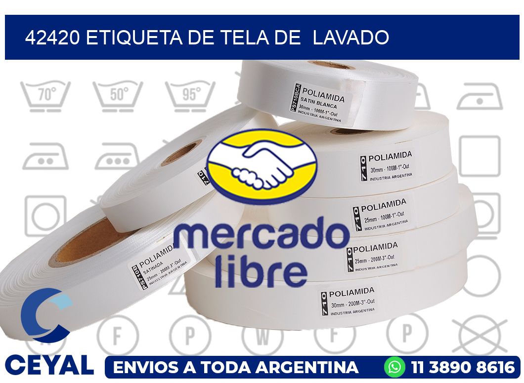 42420 etiqueta de tela de  lavado