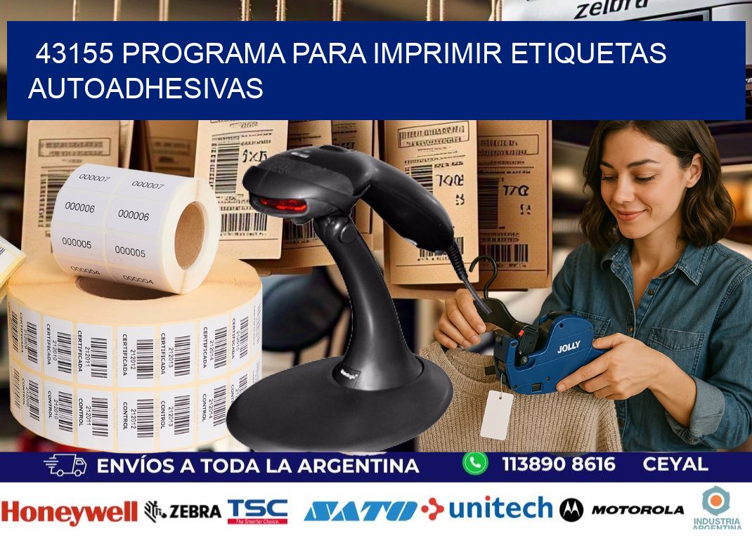 43155 Programa para imprimir etiquetas autoadhesivas