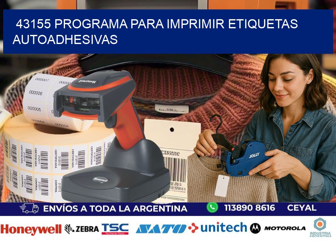 43155 Programa para imprimir etiquetas autoadhesivas