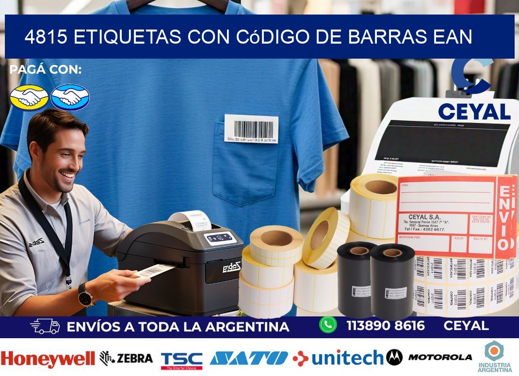 4815 Etiquetas con código de barras EAN