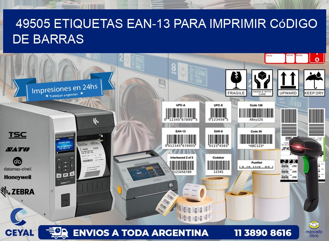 49505 etiquetas ean-13 para imprimir código  de barras