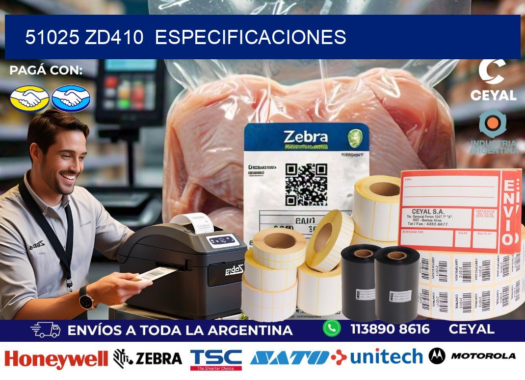 51025 ZD410  especificaciones