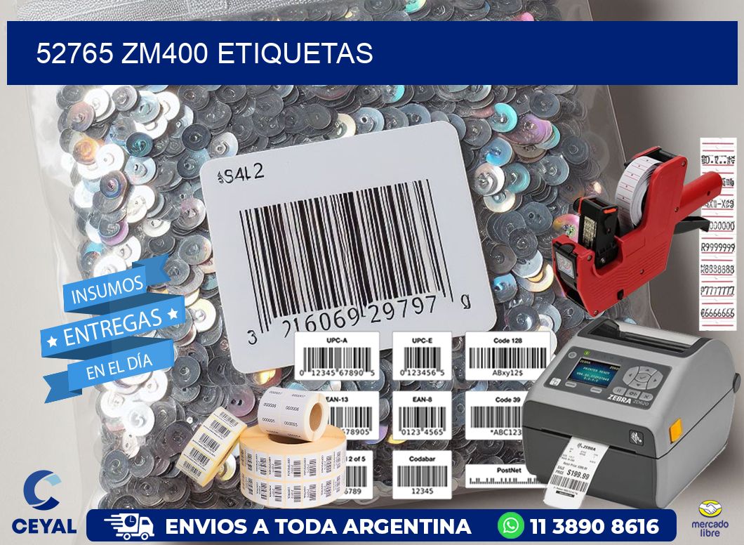 52765 ZM400 etiquetas