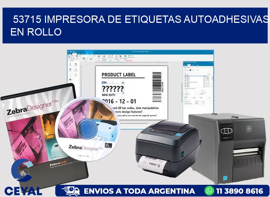 53715 impresora de etiquetas autoadhesivas en rollo
