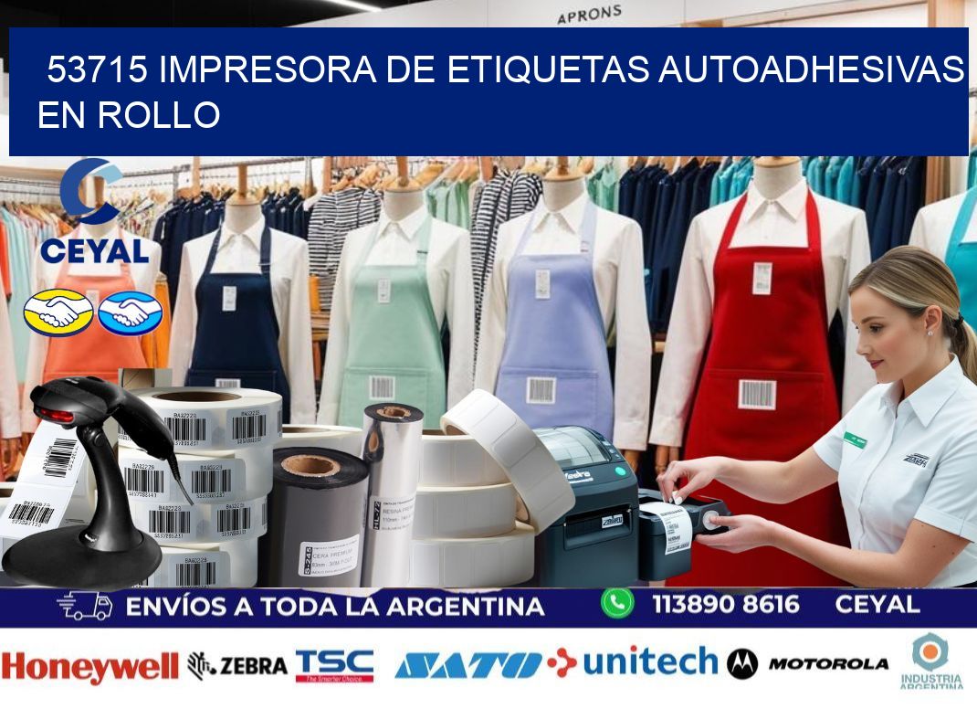 53715 impresora de etiquetas autoadhesivas en rollo