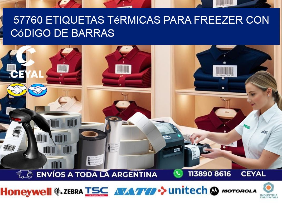 57760 etiquetas térmicas para freezer con código de barras