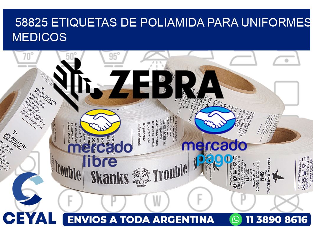 58825 Etiquetas de poliamida para uniformes medicos