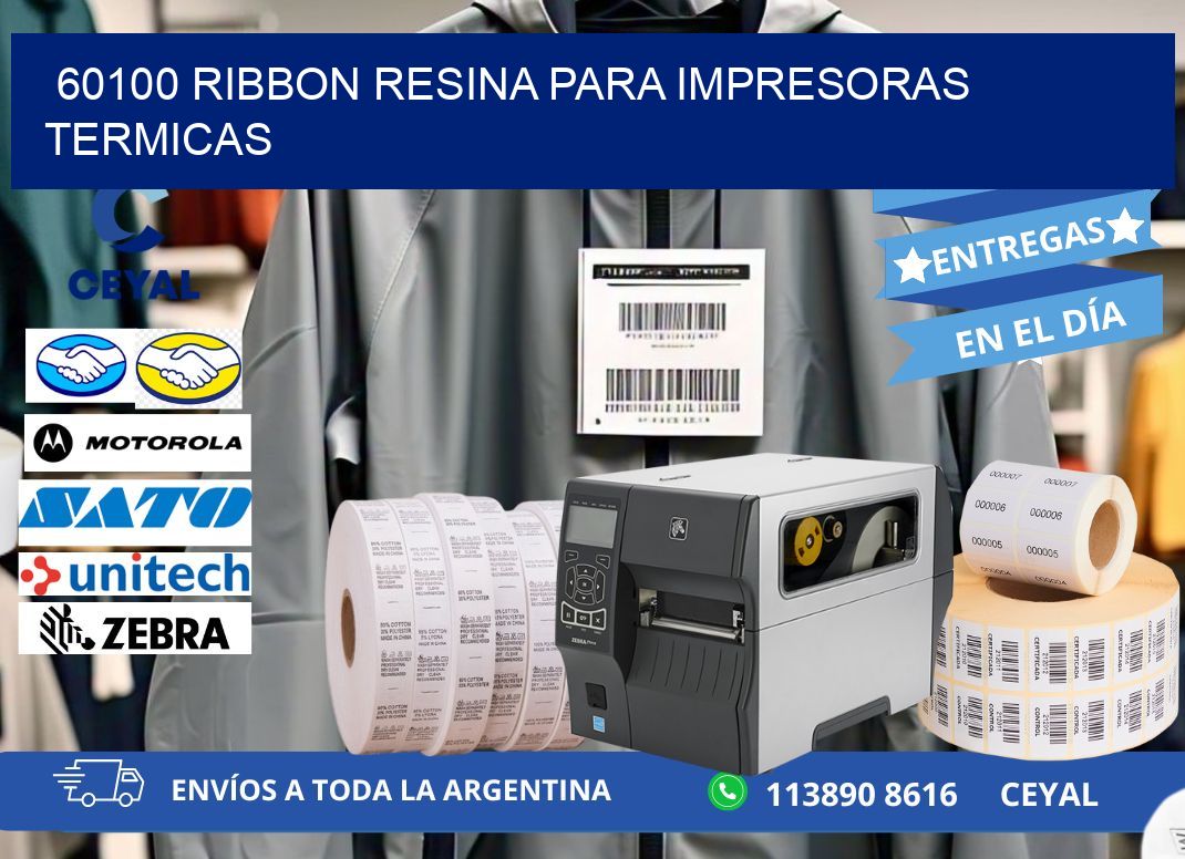60100 ribbon resina para impresoras termicas