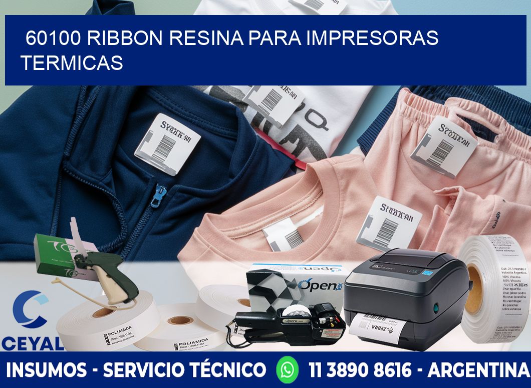 60100 ribbon resina para impresoras termicas