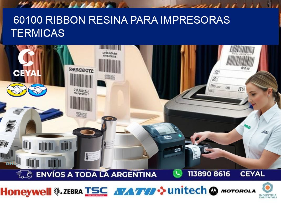 60100 ribbon resina para impresoras termicas