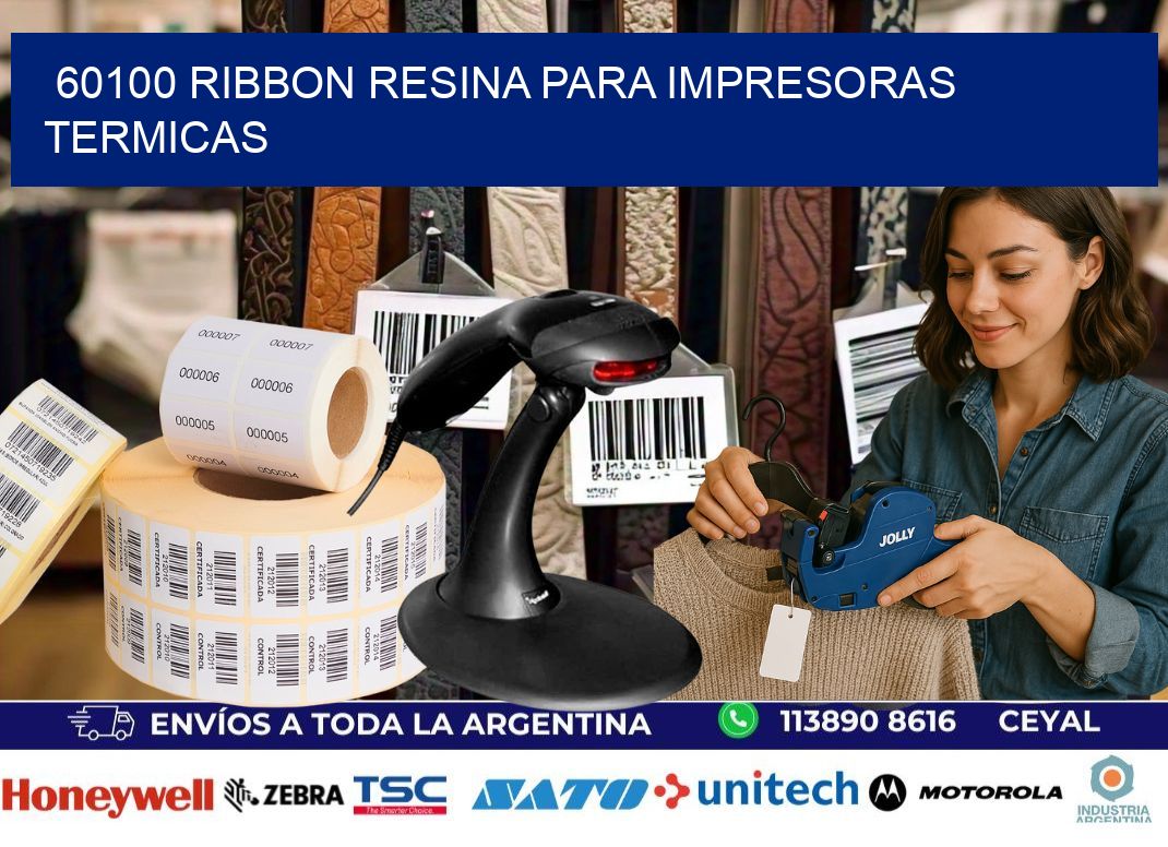 60100 ribbon resina para impresoras termicas
